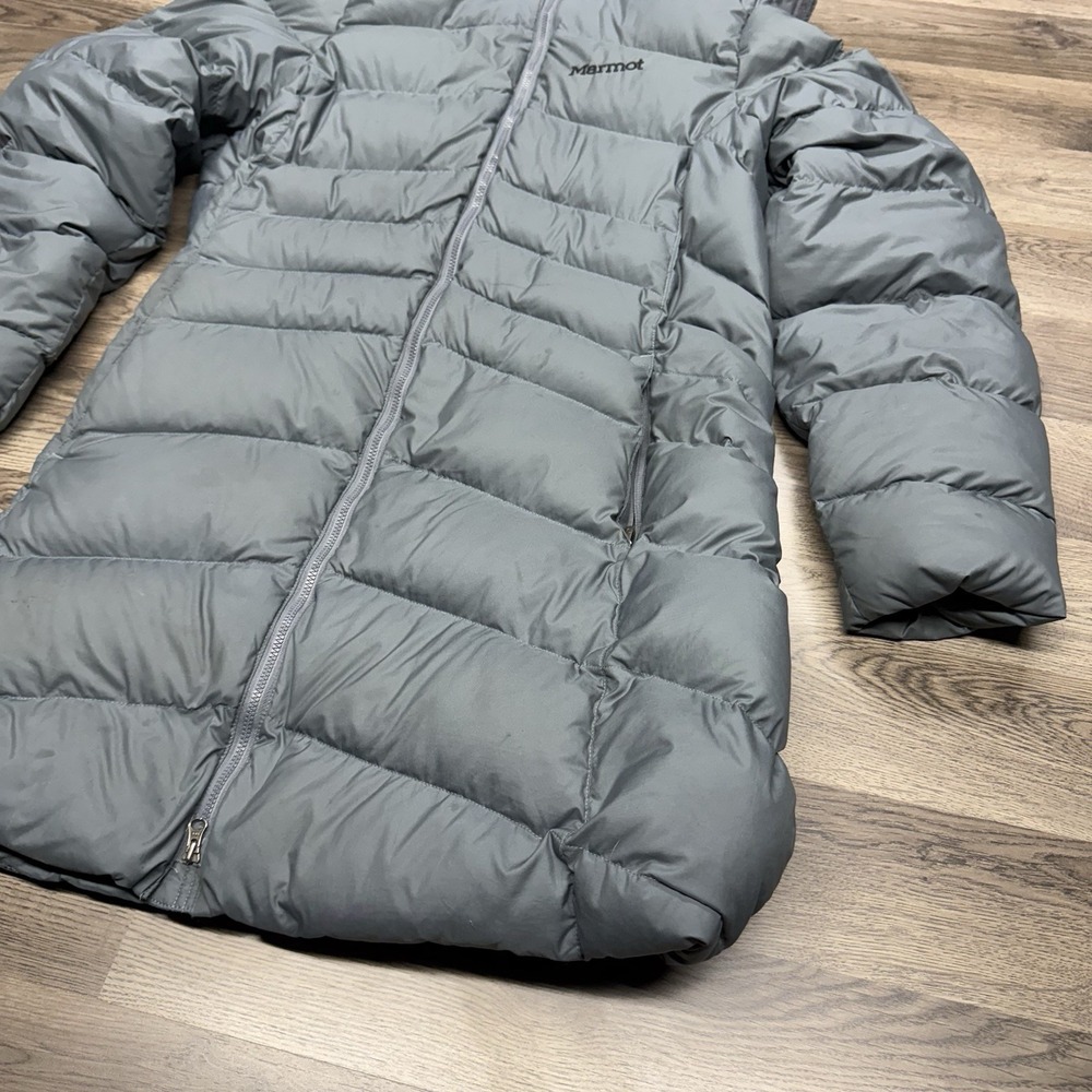 Marmot Women's Montreal Down Puffer Jacket Grey Size XL DEFECTS - Picture 3 of 16